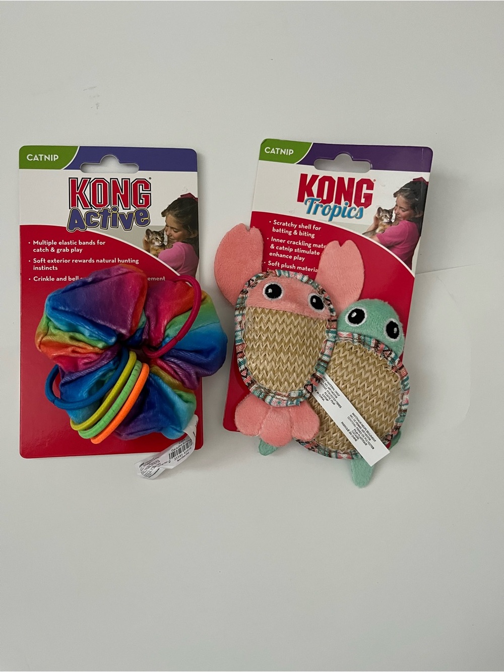 KONG Active & KONG Tropics Cat Toy Bundle - Catnip Toys for Cats - NIP